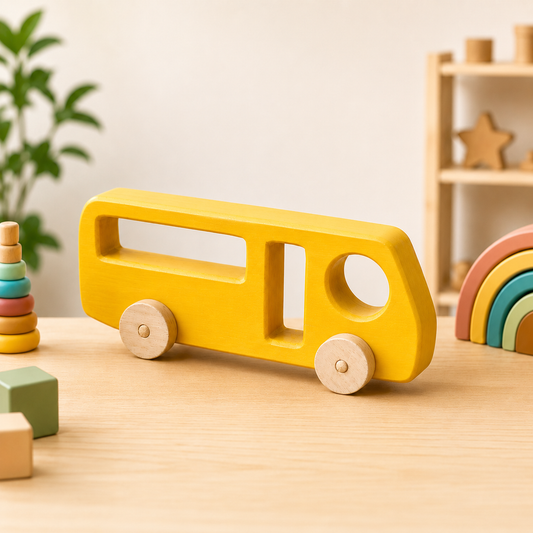 Wooden Toy Bus