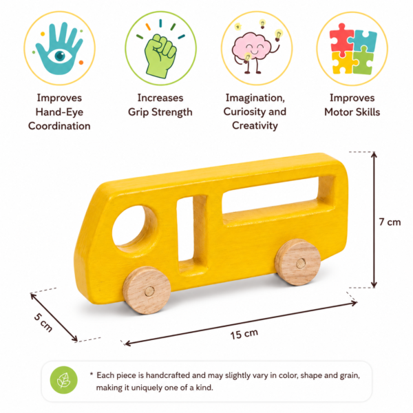 Wooden Toy Bus