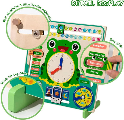 Frog Multifunctional  Calendar Clock