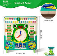 Frog Multifunctional  Calendar Clock