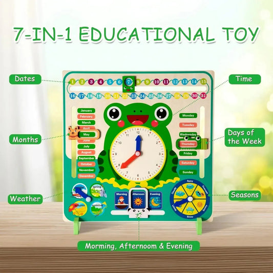 Frog Multifunctional  Calendar Clock