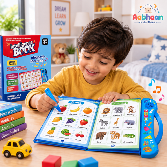 Sound Book for Kids with Marker (Ages 2–7) Learn Alphabets, Numbers, Shapes & Phonics Educational Talking Book with Music & Touch Features Multicolor Learning Toy for Toddlers