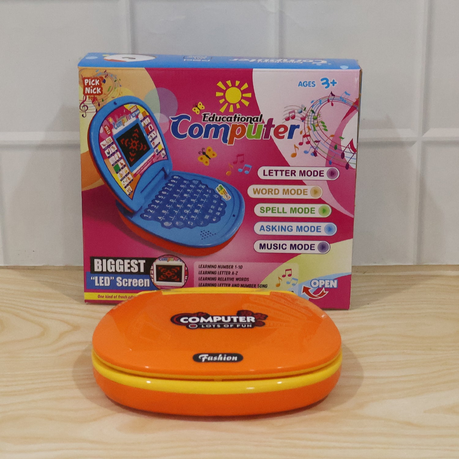 Kids Educational Laptop Learning Toy With Numbers Alphabets Music For Kids (1 Pc)