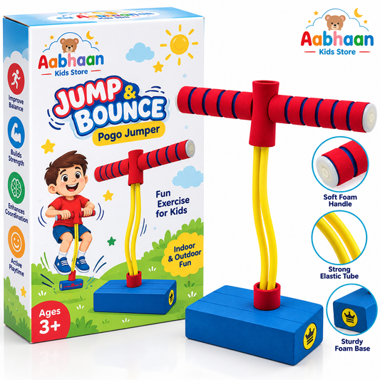 Toy Imagine Foam Pogo Jumper for Kids – Indoor & Outdoor Bouncing Toy for Boys & Girls | Fun Jumping Stick for Ages 3+ | Safe, Durable & Supports Up to 250 Lbs | Birthday Gift (Color May Vary)