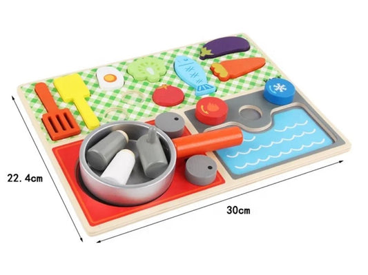 Wooden kitchen set